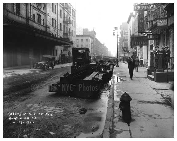 Broadway & 40th Street June 1916 Old Vintage Photos and Images