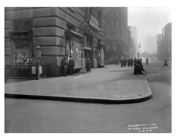 Broadway  & 42nd Street - Midtown Manhattan - NY 1914 A Old Vintage Photos and Images