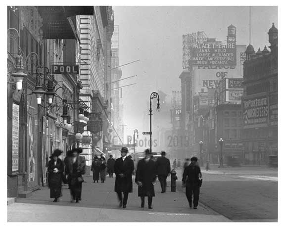 Broadway  & 43rd Street - Midtown Manhattan - NY 1914 E Old Vintage Photos and Images