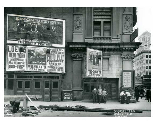 Broadway & 45th Street  - Midtown Manhattan 1915 Old Vintage Photos and Images
