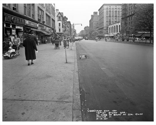 Broadway between 79th & 80th Streets 1957  - Upper West Side - Manhattan - New York, NY Old Vintage Photos and Images