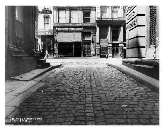 Broadway & Catherine Lane 1912 - Tribeca Manhattan NYC G Old Vintage Photos and Images