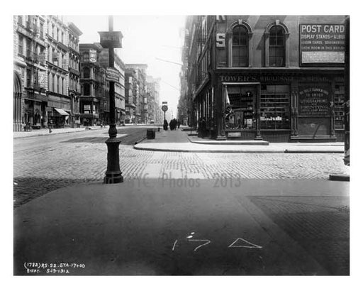 Broadway & Duane Street  1912 - Tribeca Manhattan NYC D Old Vintage Photos and Images