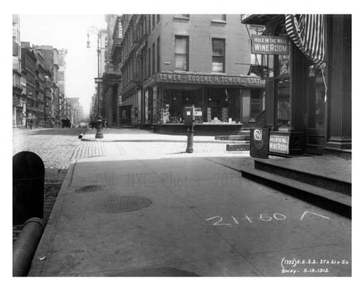 Broadway & Duane Street  1912 - Tribeca Manhattan NYC E Old Vintage Photos and Images