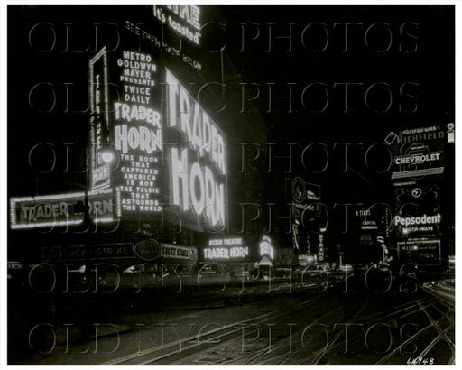 Broadway looking North from 45th St Manhattan NYC 1931 Old Vintage Photos and Images