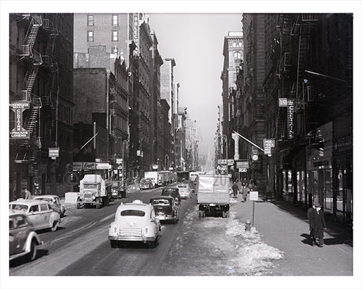 Broadway looking north toward Spring Street 1949 - Soho Old Vintage Photos and Images