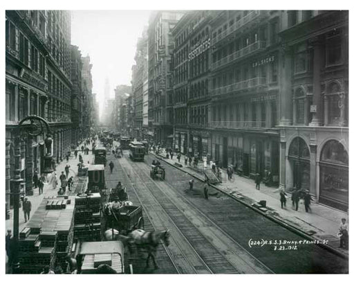 Broadway & Prince Street  1912 - Soho Downtown Manhattan NYC E Old Vintage Photos and Images