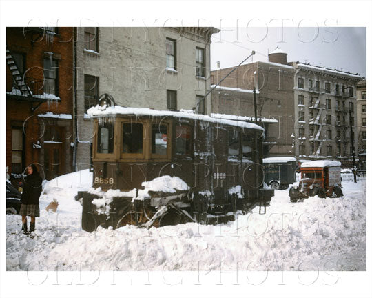 Brooklyn Trolley with snow Old Vintage Photos and Images