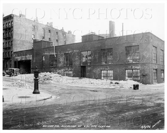 Division Ave elevation of 495-499 Kent Ave 1936 Old Vintage Photos and Images