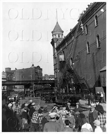 North east on Middletown St toward Broadway & Thorne Ave (fire at Old Gayety Theatre) circa 1930 Old Vintage Photos and Images