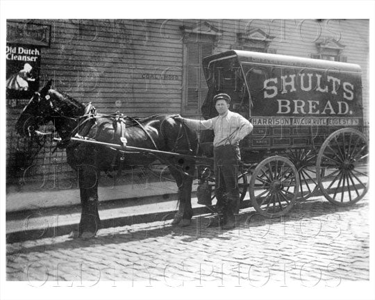 Shults Bread wagon Harrison Ave & Rutledge St Old Vintage Photos and Images
