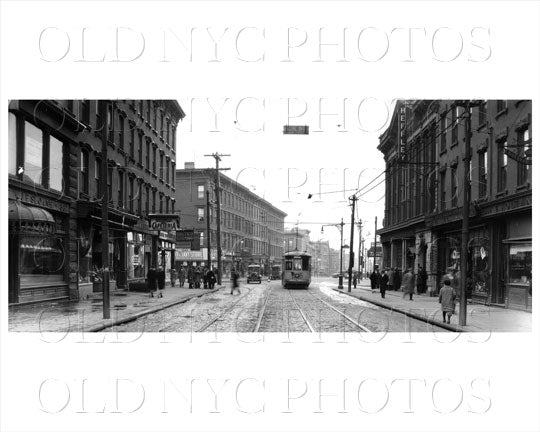 Manhattan Ave with trolley Greenpoint Old Vintage Photos and Images