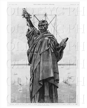Statue of Liberty unveiling poster Old Vintage Photos and Images
