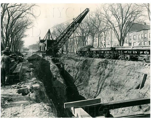 Crown Heights road contruction Old Vintage Photos and Images