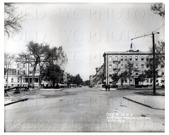Eastern Parkway showing Kingston Ave 1915 Old Vintage Photos and Images