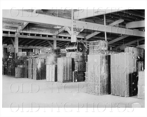 Grand Central with stacked luggages 1900 Old Vintage Photos and Images