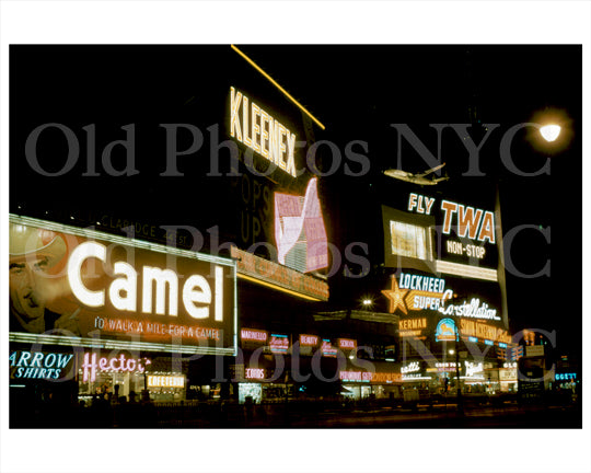 Times Square Camel cigarettes billboard 1958 Old Vintage Photos and Images