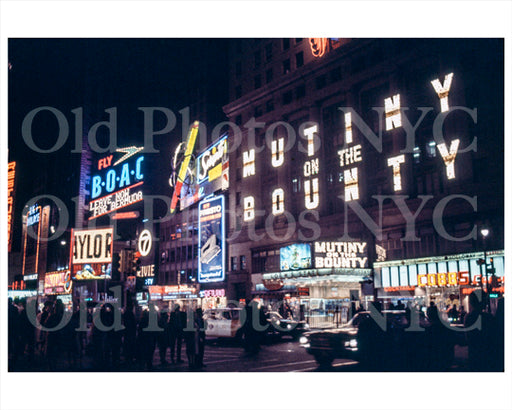 Times Square with Loews State Theatre 1963 Old Vintage Photos and Images