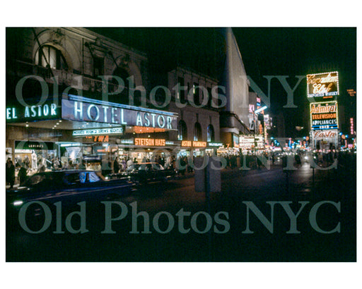 Times Square with Hotel Astor 1970s Old Vintage Photos and Images