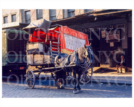 West Washington market horse drawn truck 1963 Old Vintage Photos and Images