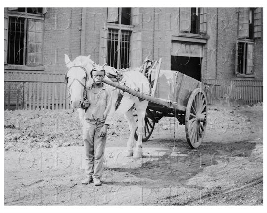 Jones with cart Degraw and Sackett St Gowanus 1919 Old Vintage Photos and Images