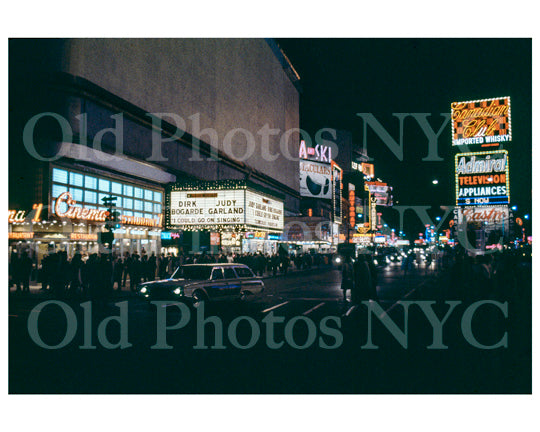 Times Square with Cinema Restaurant 1970s Old Vintage Photos and Images
