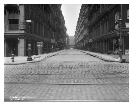 Broadway & Thomas 1912 - Tribeca Manhattan NYC Old Vintage Photos and Images