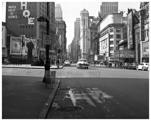 Broadway & W. 47th St. 1950 Old Vintage Photos and Images