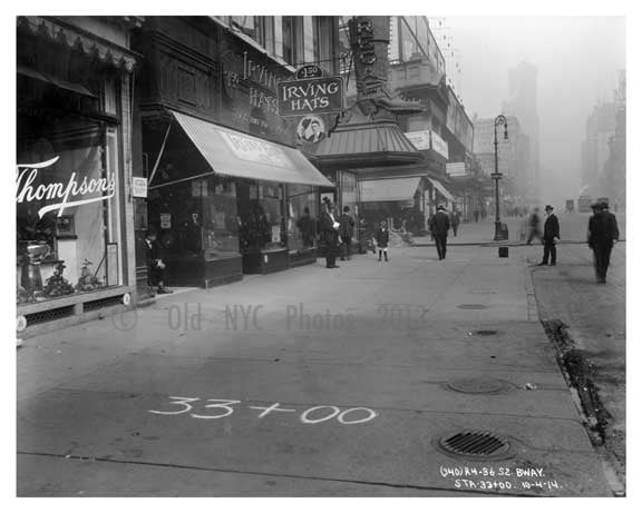 Broadway & West 37th Street - Midtown Manhattan - NY 1914 A Old Vintage Photos and Images