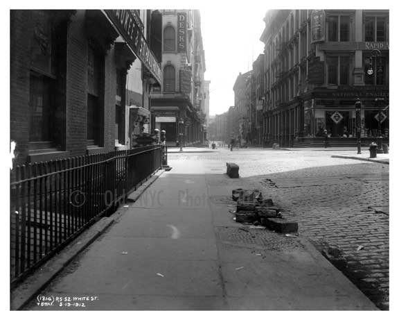 Broadway & White Street 1912 - Tribeca Manhattan NYC A Old Vintage Photos and Images