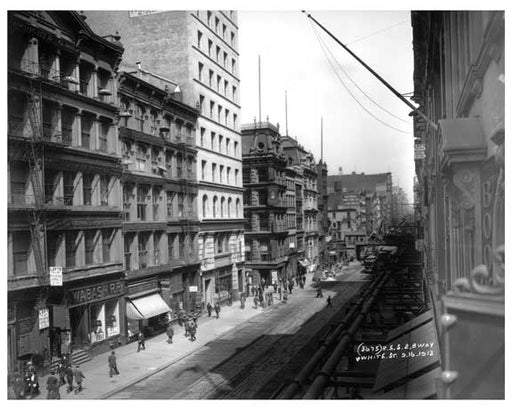 Broadway & White Street - Aerial View - Tribeca - Downtown Manhattan NYC 1913 V Old Vintage Photos and Images