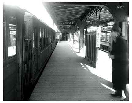 vintage train station platform