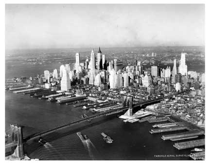 Brooklyn Bridge Aerial Shot Old Vintage Photos and Images