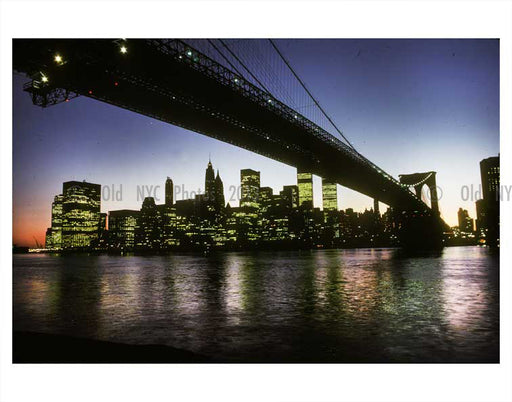 Brooklyn Bridge at Night Old Vintage Photos and Images