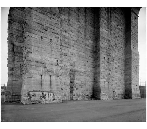 Brooklyn Bridge - base of the Brooklyn Tower - 1982 Old Vintage Photos and Images