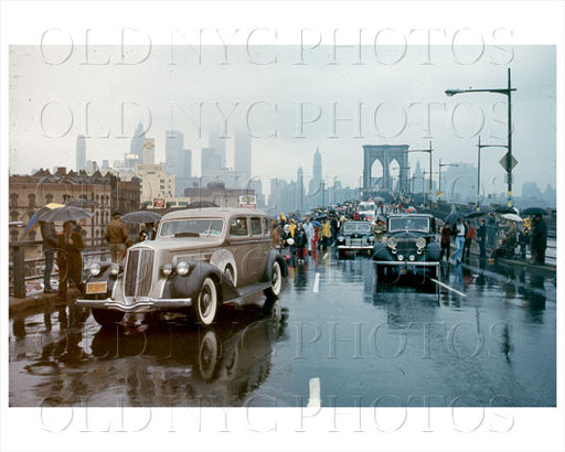 Brooklyn Bridge Cars 1973 Old Vintage Photos and Images