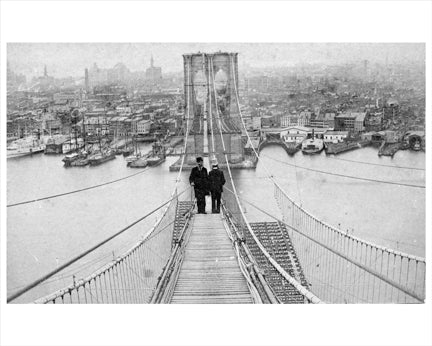 Brooklyn Bridge Construction 2 Old Vintage Photos and Images