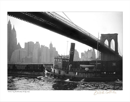 Brooklyn Bridge - Fulton Tug Boat 1920
