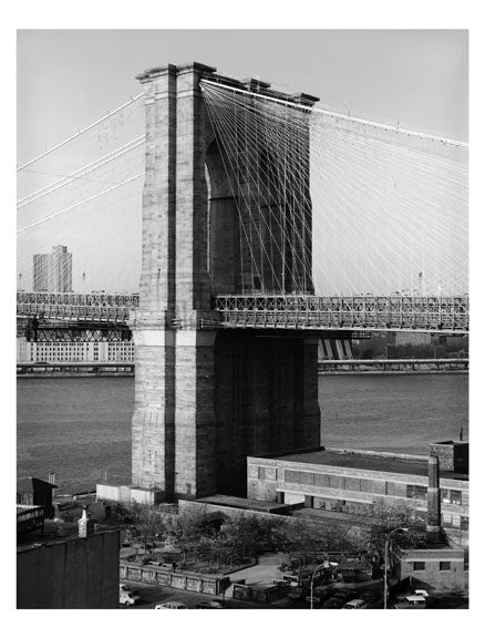 Brooklyn Bridge - looking at the northeast tower 1982 Old Vintage Photos and Images