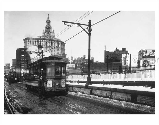 Brooklyn Bridge trolley Old Vintage Photos and Images