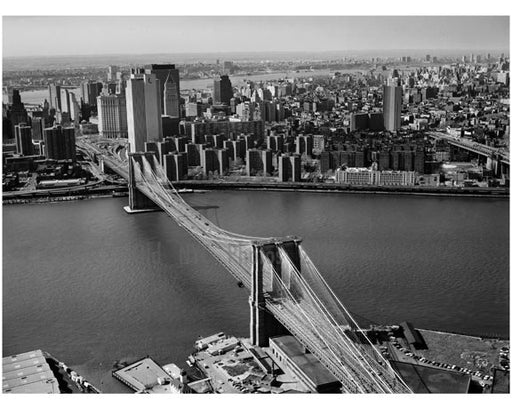Brooklyn Bridge - view looking towards Manhattan 1978 Old Vintage Photos and Images