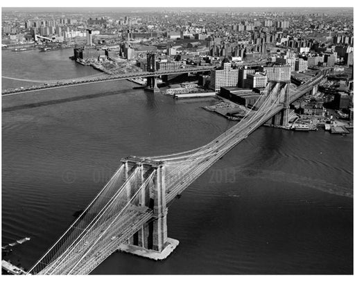 Brooklyn Bridge - view lookingeast toward brooklyn - 1978