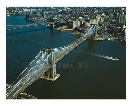 Brooklyn Bridge - view lookingeast toward brooklyn - 1978 A