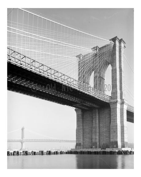 Brooklyn Bridge with Manhattan Bridge in the background 1982 Old Vintage Photos and Images