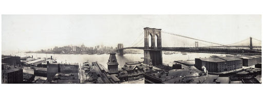 Brooklyn Bridge - with Manhattan in view Old Vintage Photos and Images