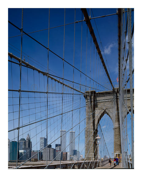 Brooklyn Bridge - with New York City in the background Old Vintage Photos and Images