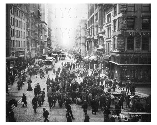 Broadway Fulton Street 1904 Old Vintage Photos and Images