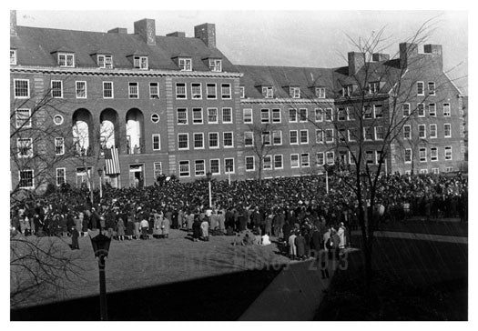 Brooklyn College - President addressing the students regarding Pearl Harbor dec.8th 1941 Flatbush Brooklyn NY Old Vintage Photos and Images