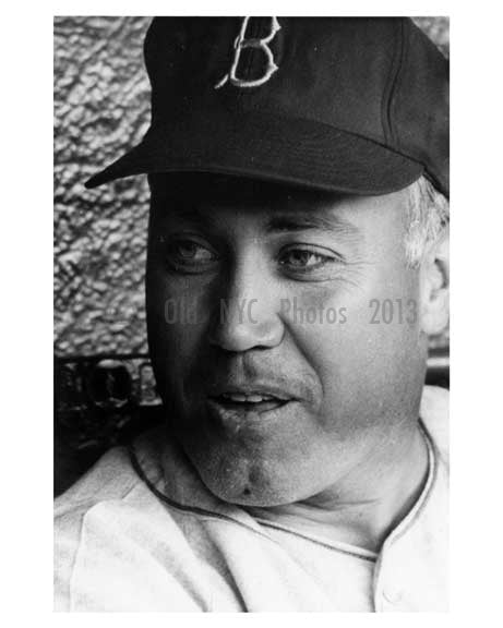Brooklyn Dodger Duke Snider in the dugout Ebbets Field 1957 - Brooklyn NY 1