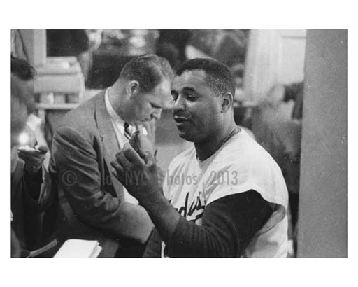 Brooklyn Dodger - Roy Campenella in the locker room post game at Ebbets Field 1957 Brooklyn NY